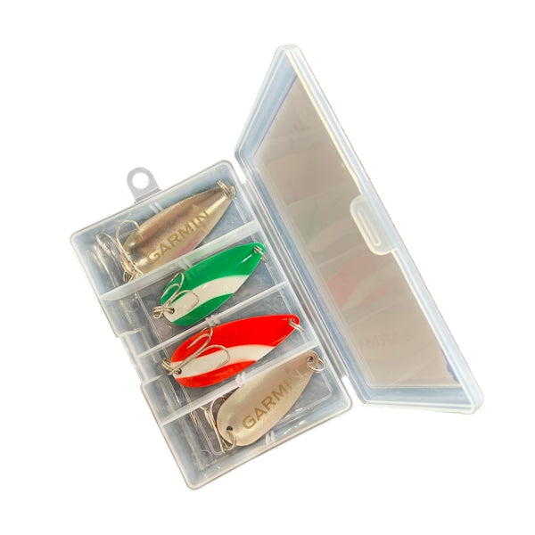 Fishing Lures - Red/Green - Big/Small - Set Of Four Spoons