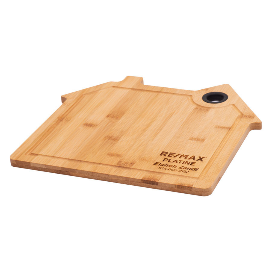 House & Regular Shaped Bamboo Cutting Board With Gift Box