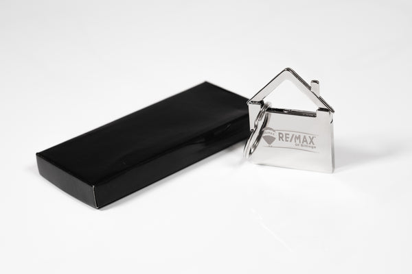 House Shape Keychain With Black Gift Box