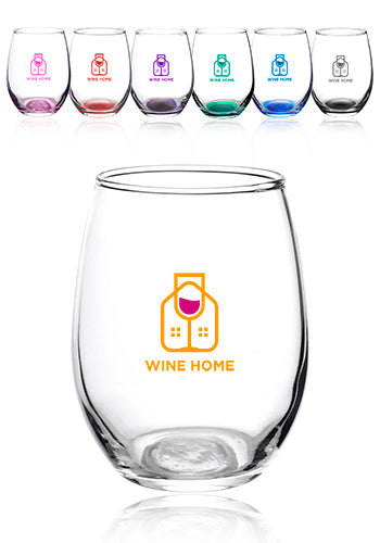 9 oz. ARC Stemless Etched Wine Glasses